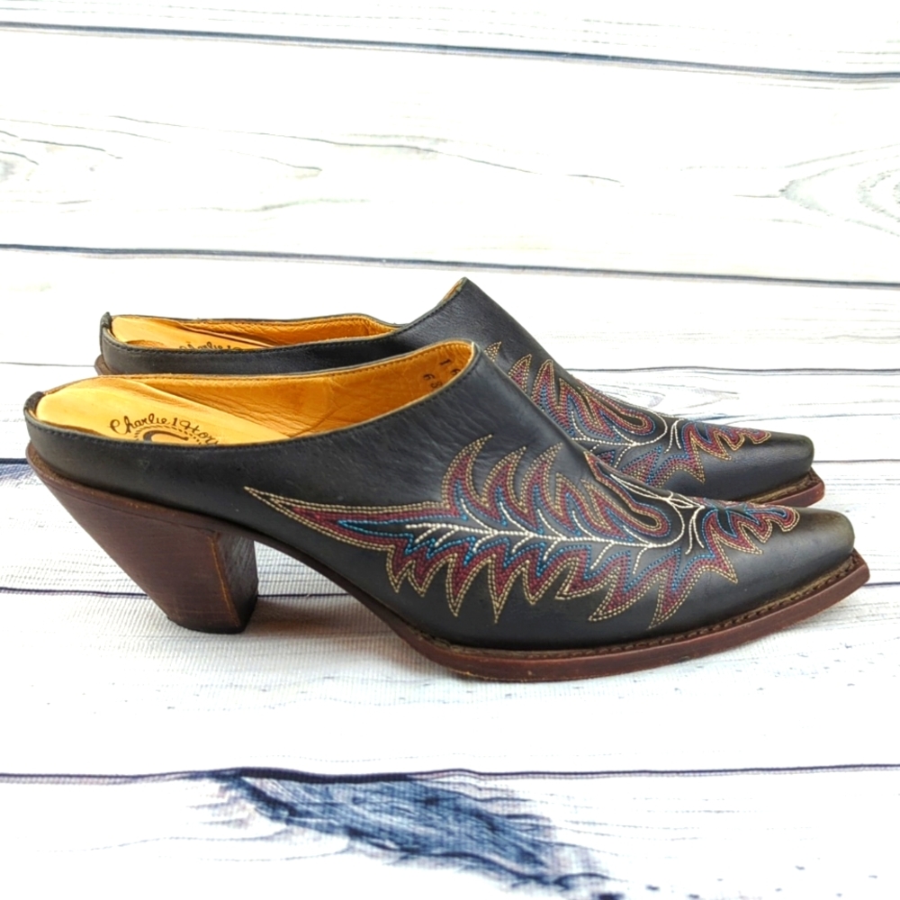 Charlie 1 Horse Mayela Slide By Lucchese Show Size 8 - Picture 2 of 11